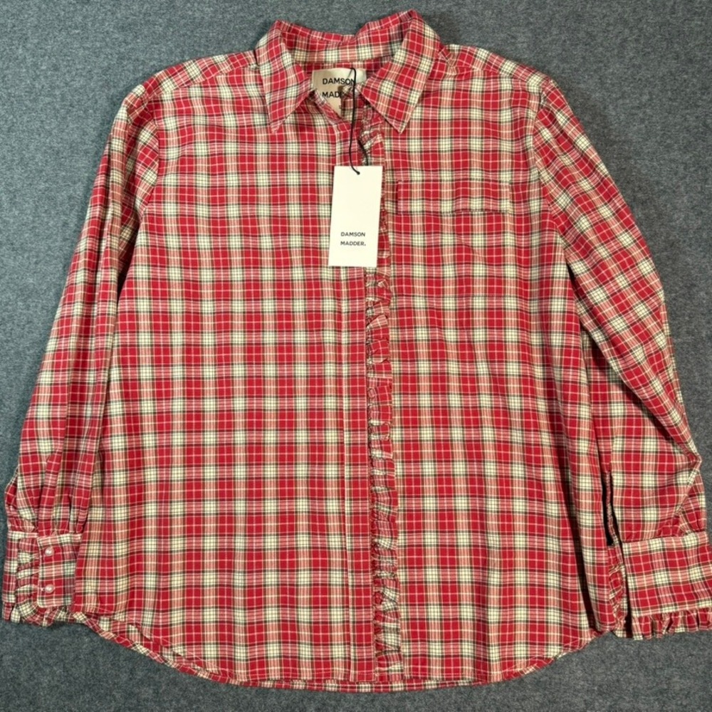 Damson Madder Red Plaid Button-Front Shirt